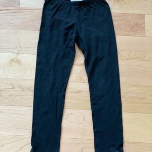 Black bow leggings